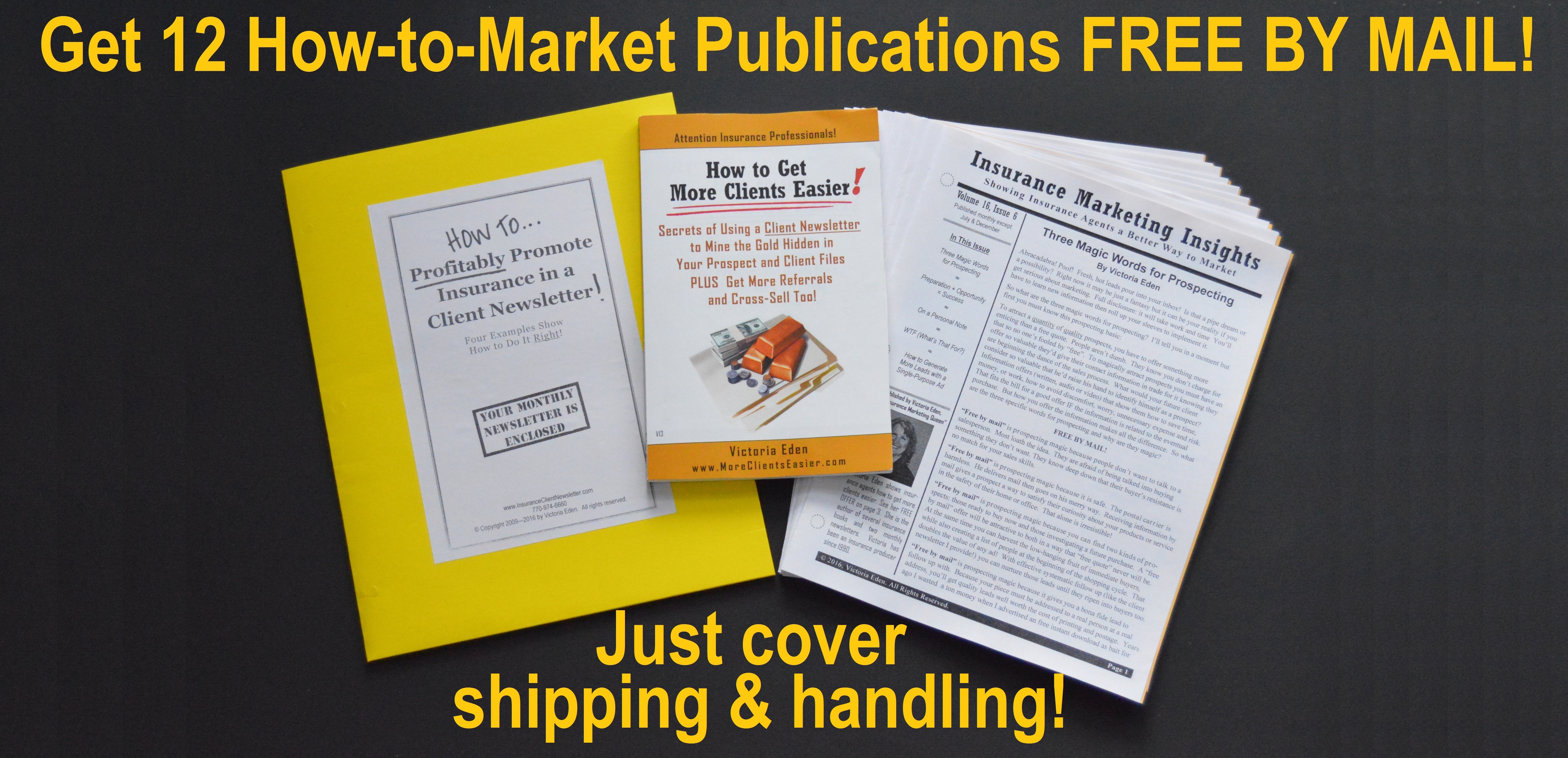 FREE Marketing Book package at InsuranceClientNewsletters.com
